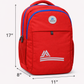 Moosa’m GoPack Backpack – Stylish College & Everyday Use Bag (Red & Blue)
