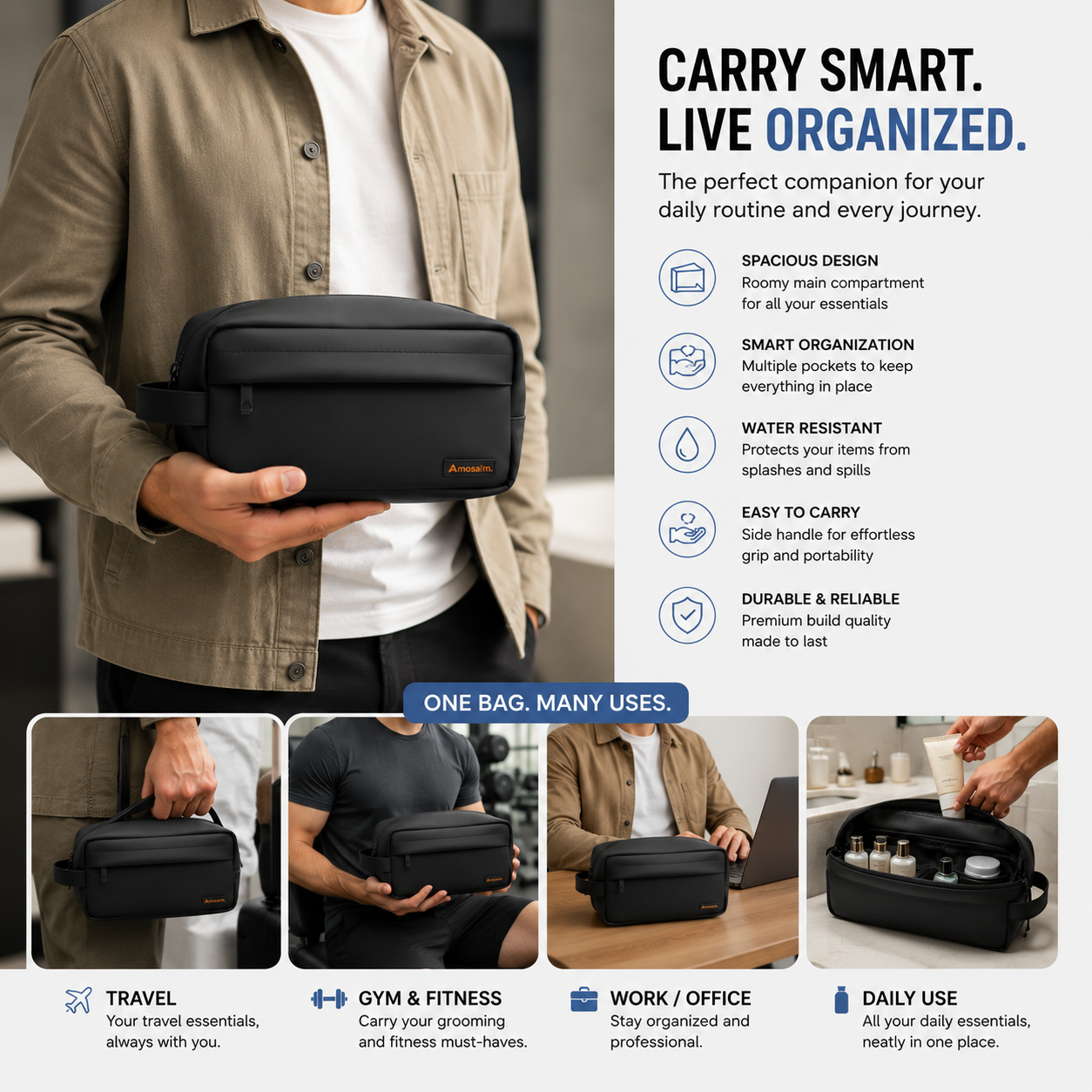 Moosa’m Premium Waterproof Travel Pouch Bag