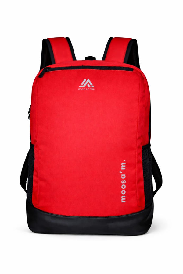 Moosa'm Smart Carry Pro – Red & Black Premium Laptop Backpack
