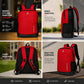 Moosa'm Smart Carry Pro – Red & Black Premium Laptop Backpack